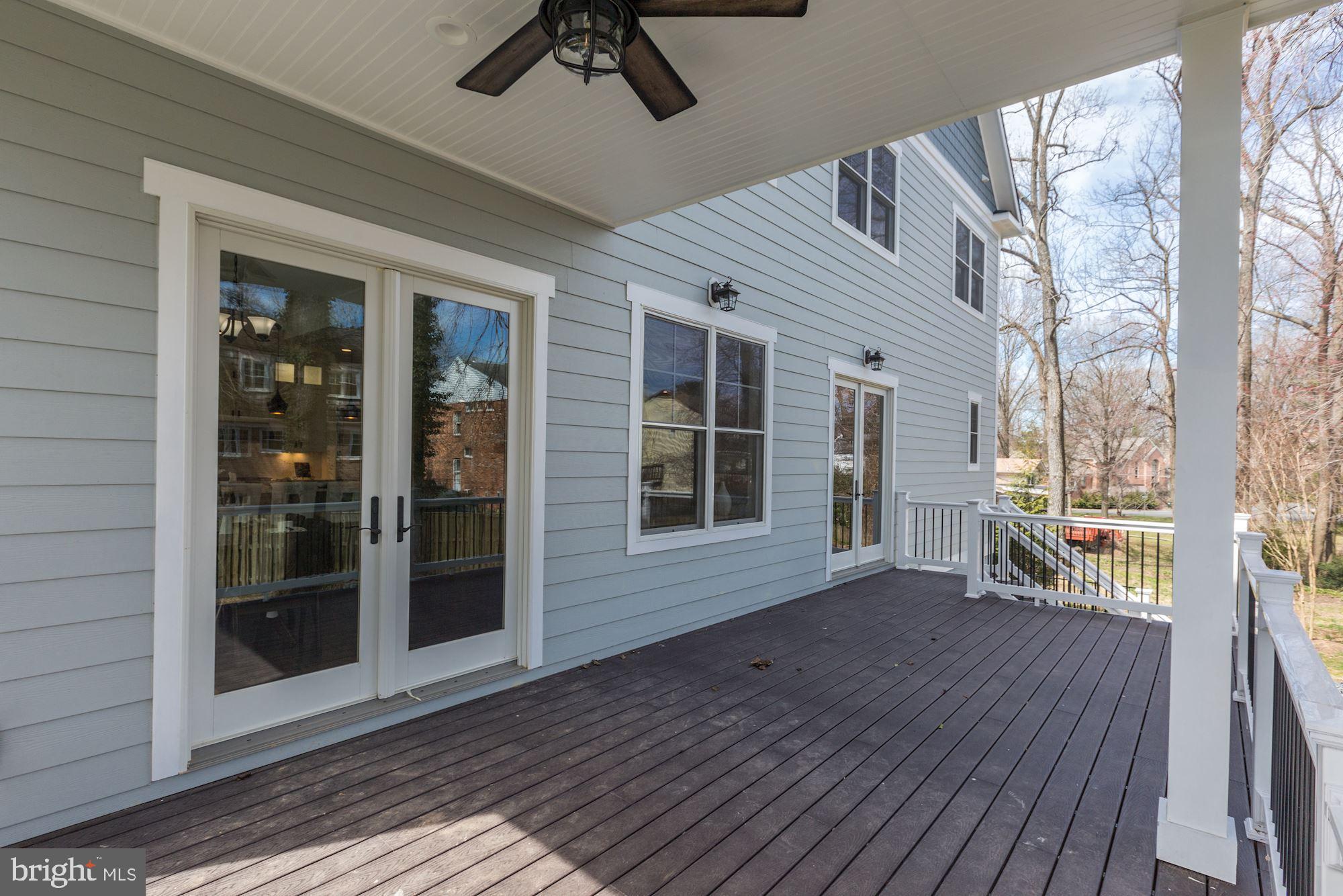 6834 Churchill Road McLean, VA 22101 - Photo 47 of 110 Rear Covered Deck with Ceiling Fan
