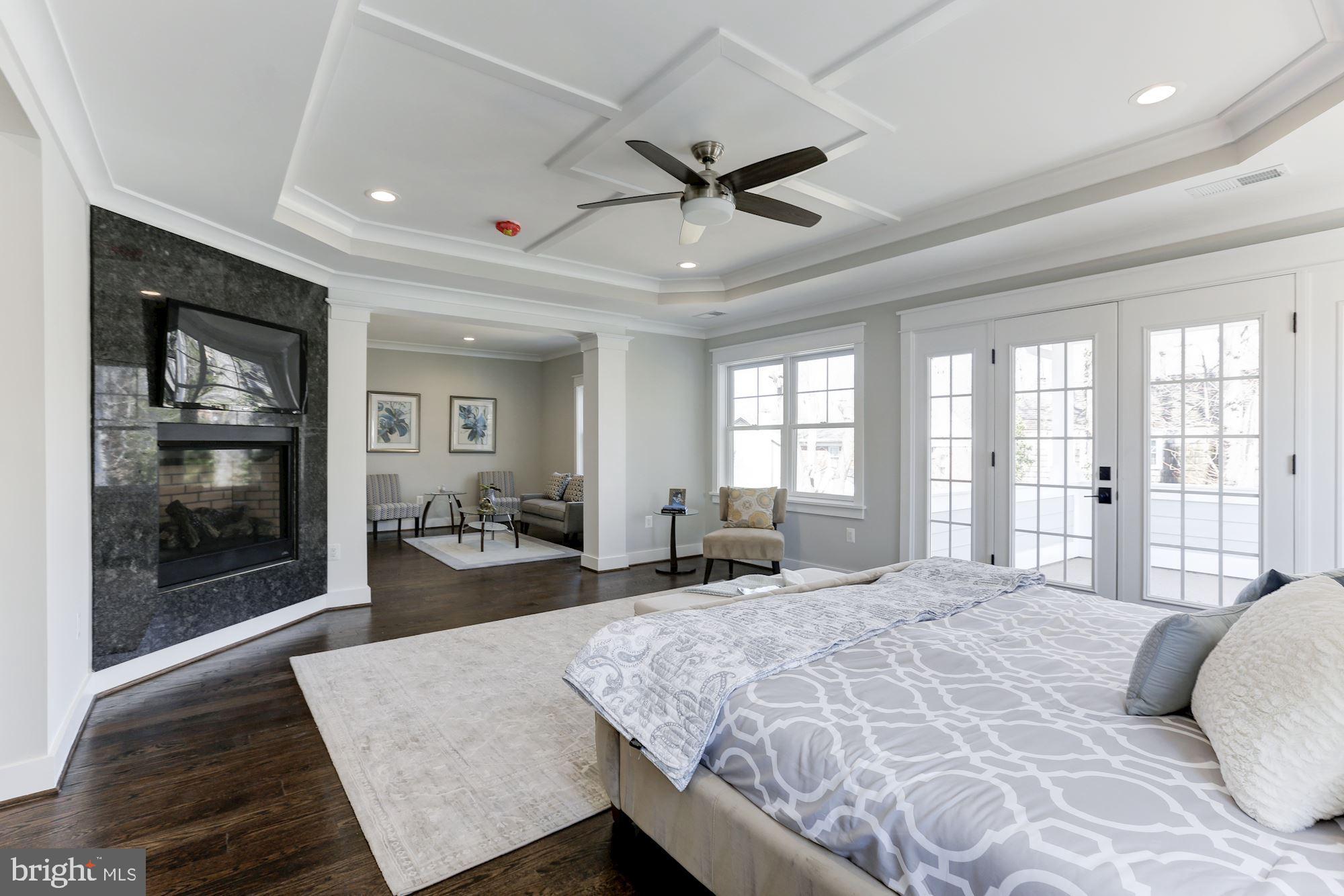 6834 Churchill Road McLean, VA 22101 - Photo 59 of 110 Master Bedroom with French Doors to Private Deck