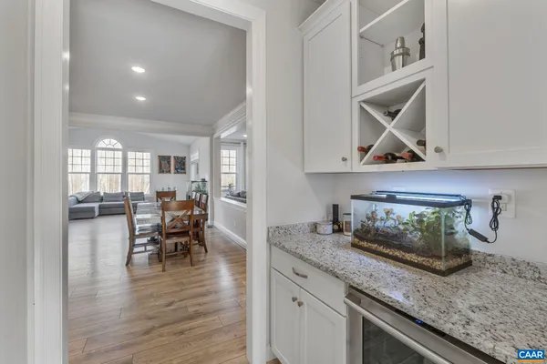 a kitchen with granite countertop lots of counter top space