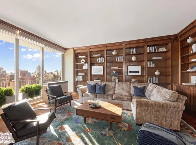 a view of a city with tall buildings in the background