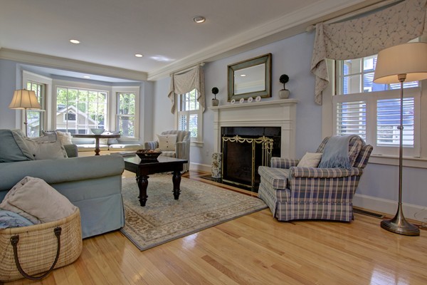 40 Glen Road Winchester, MA 01890 - Photo 6 of 30 a living room with furniture and a fireplace