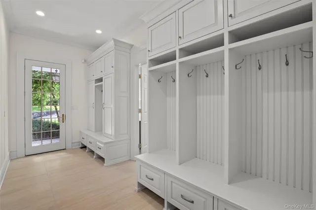 a bathroom with a tub and a shower