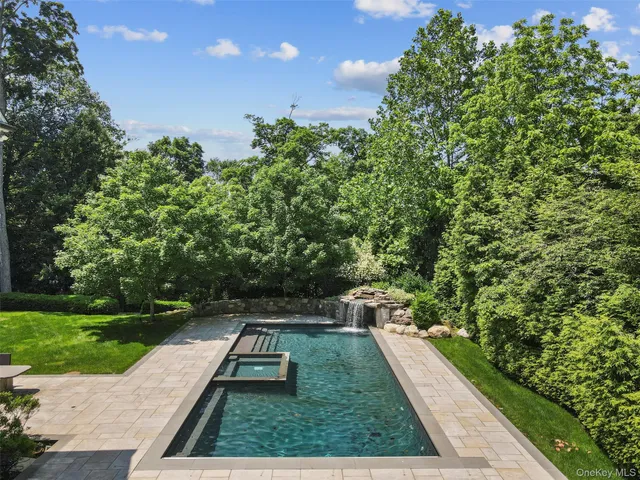 a view of an outdoor space with a garden