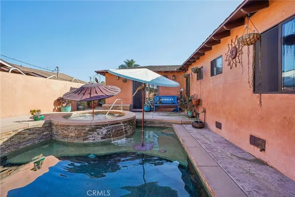 a view of roof deck with patio