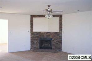 2023 Ruben Road Monroe, NC 28112 - Photo 3 of 8 a view of a livingroom with a fireplace and chandelier fan