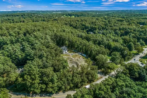 a view of a green field with lots of bushes