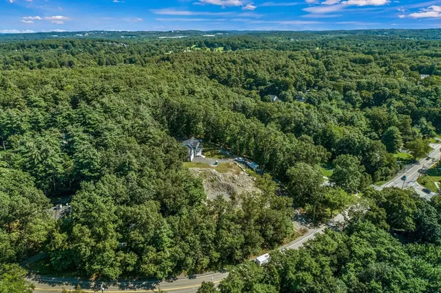 a view of a green field with lots of bushes