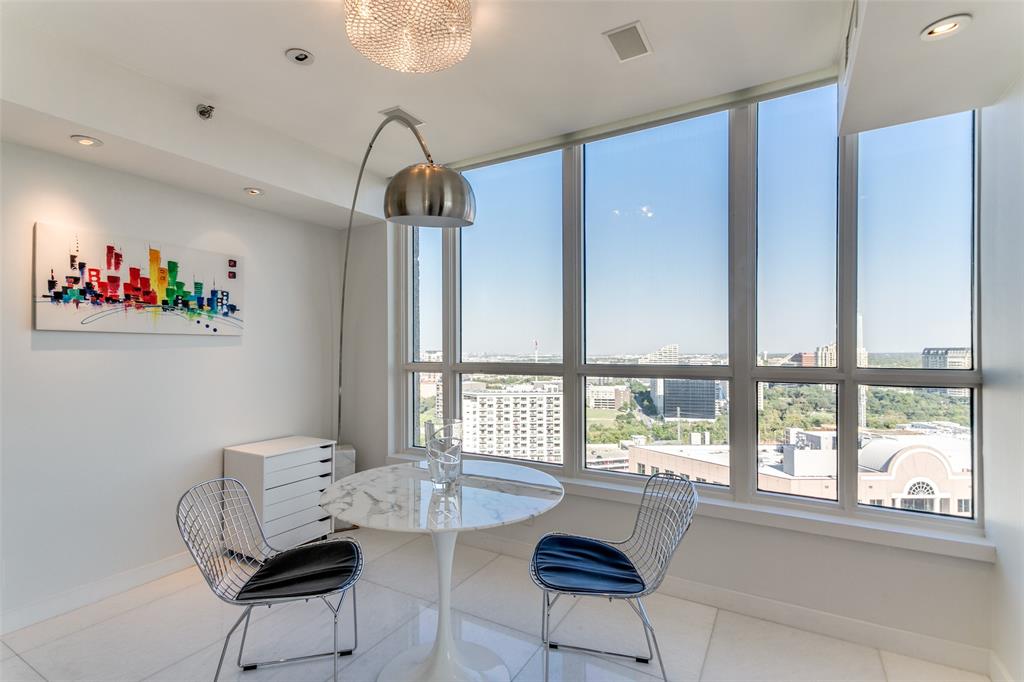 3030 McKinney Avenue, Unit 2301 Dallas, TX 75204 - Photo 14 of 34 a living room with furniture and a large window