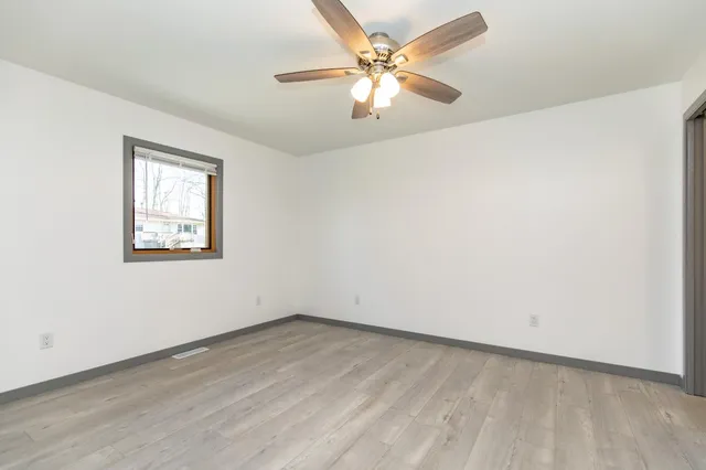 an empty room with a window