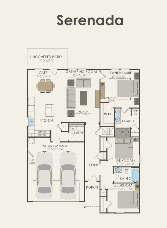 3019 Titus Court Temple, TX 76501 - Photo 29 of 29 Centex Homes, Serenada/N floor plan