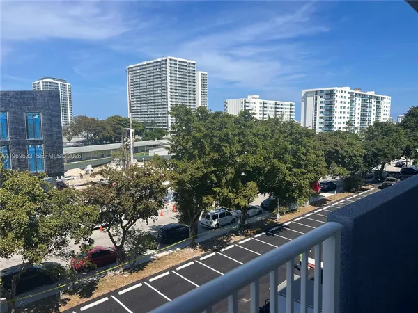 a view of a balcony