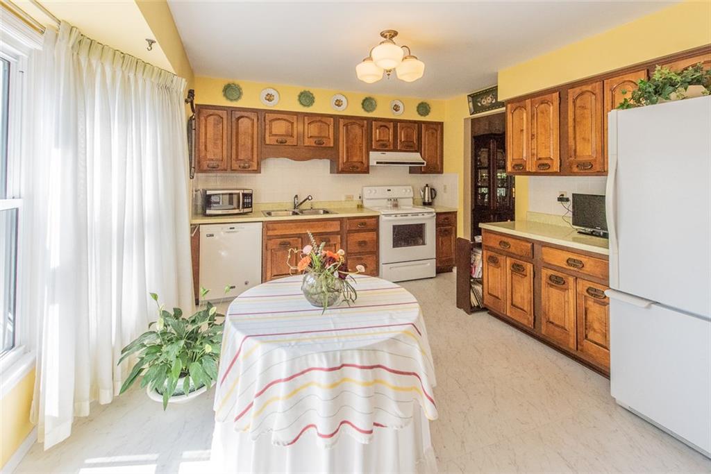 A few steps up into the Large Eat in kitchen
