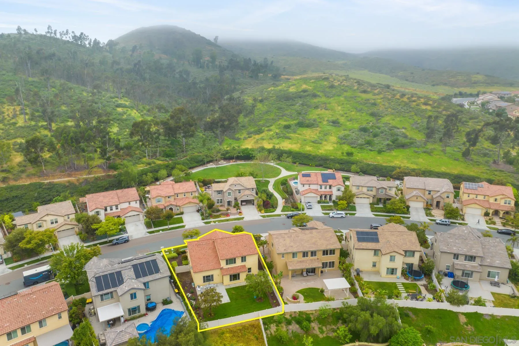 17519 Ralphs Ranch Road San Diego, CA 92127 - Photo 31 of 32 an aerial view of residential houses with outdoor space and river