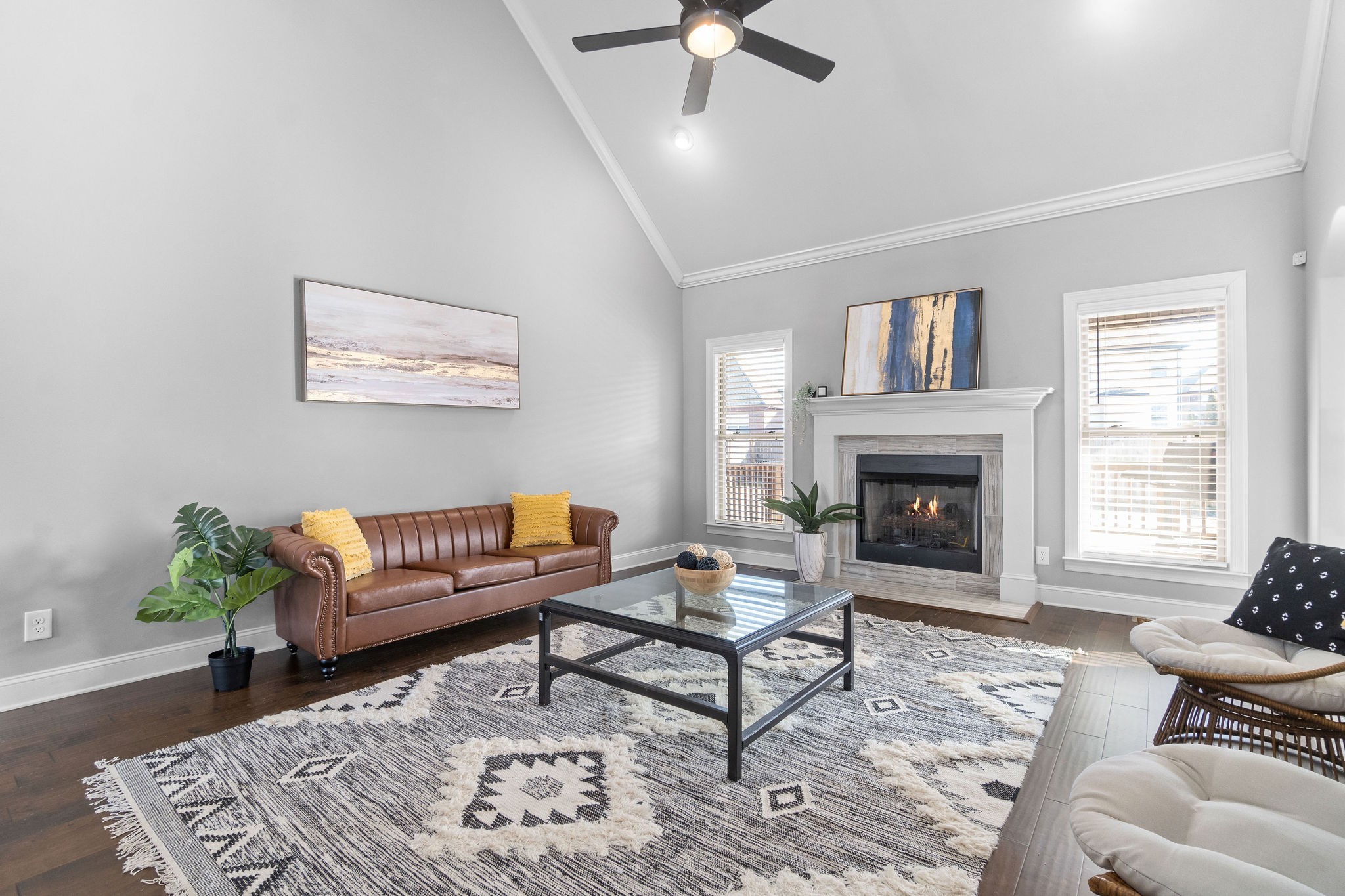 520 Larkspur Drive Clarksville, TN 37043 - Photo 8 of 34 a living room with furniture and a fireplace