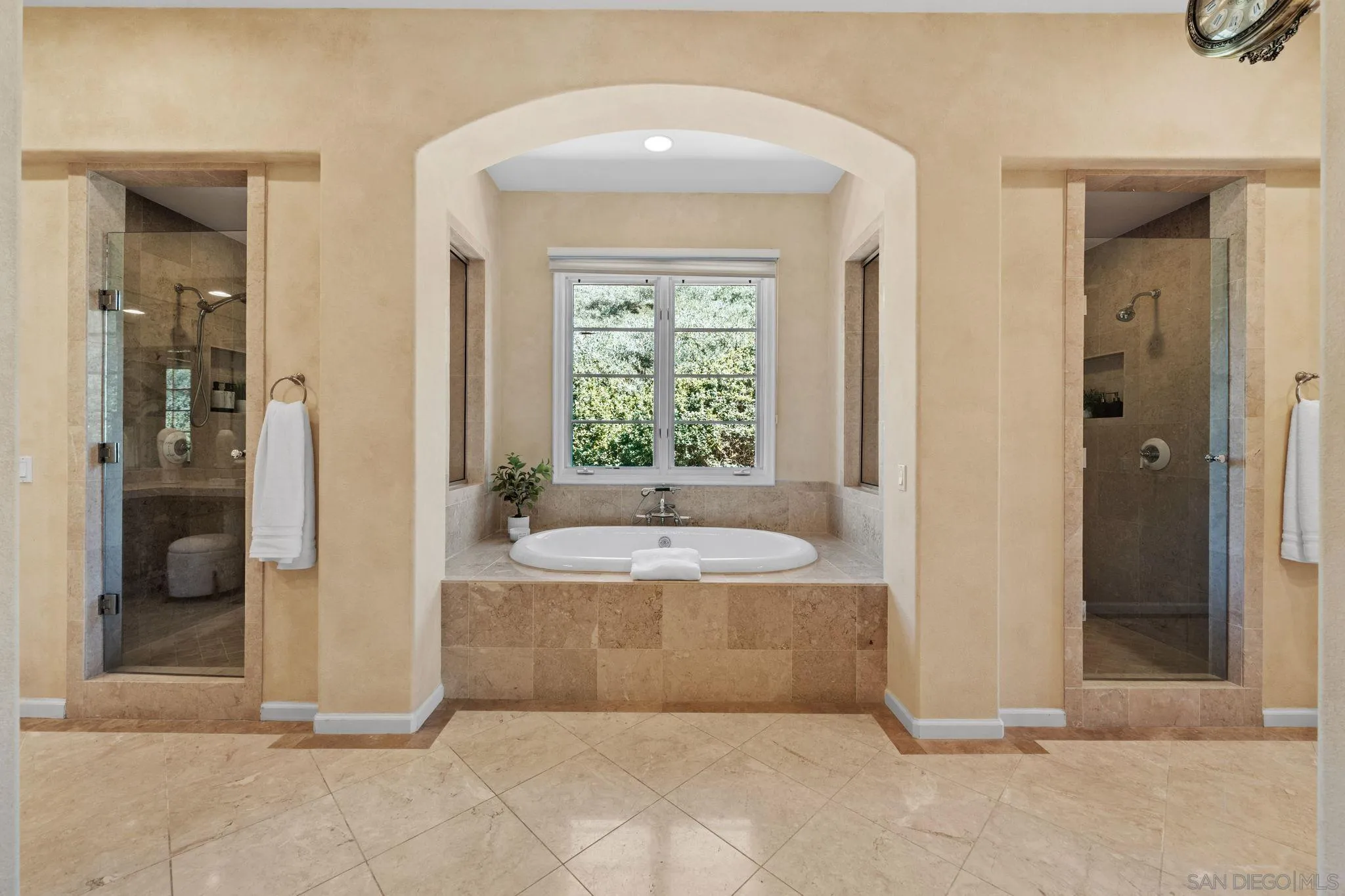 17813 La Amapola Rancho Santa Fe, CA 92067 - Photo 17 of 30 a spacious bathroom with a tub and shower