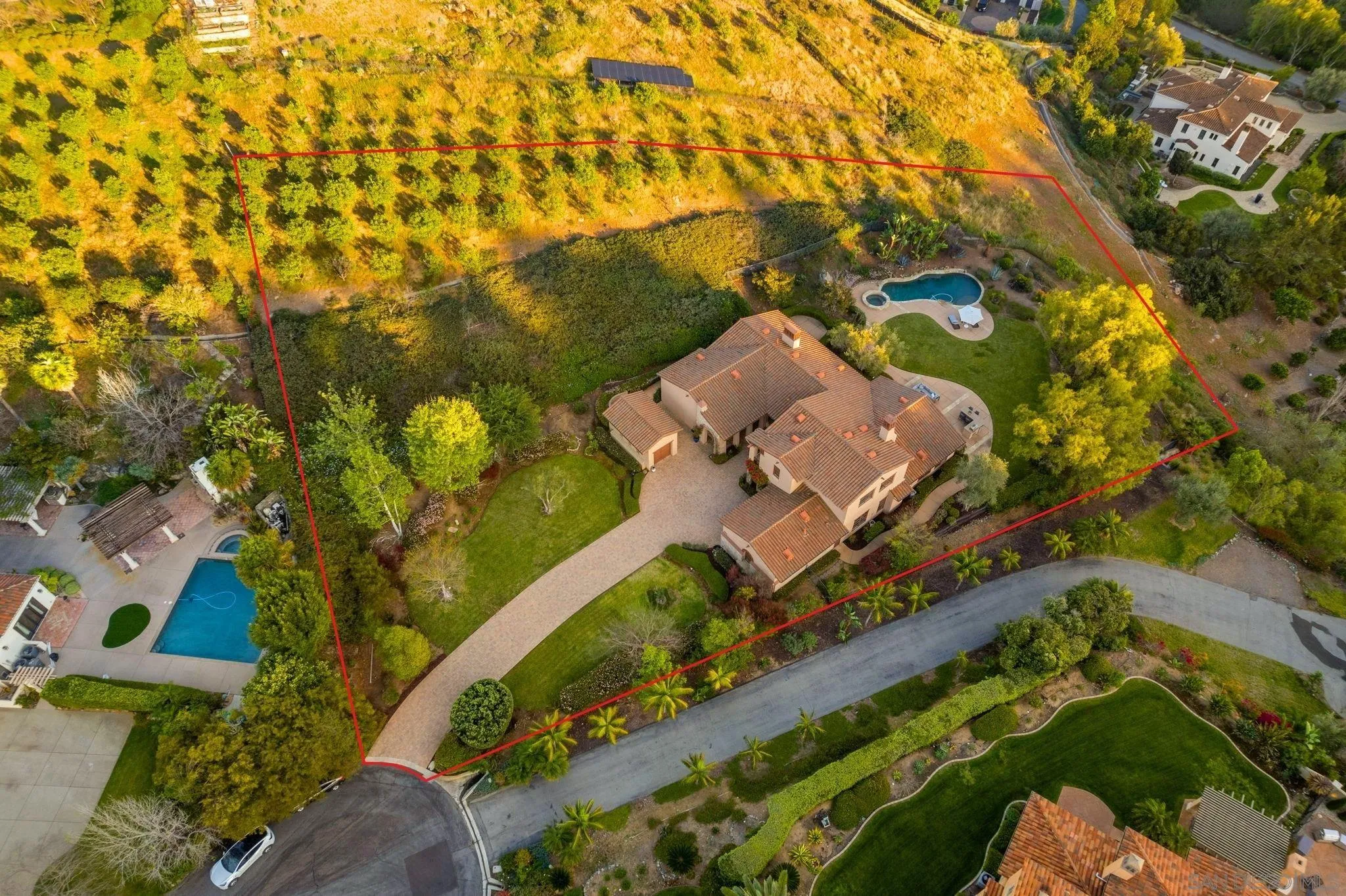 17813 La Amapola Rancho Santa Fe, CA 92067 - Photo 26 of 30 an aerial view of a house with a yard