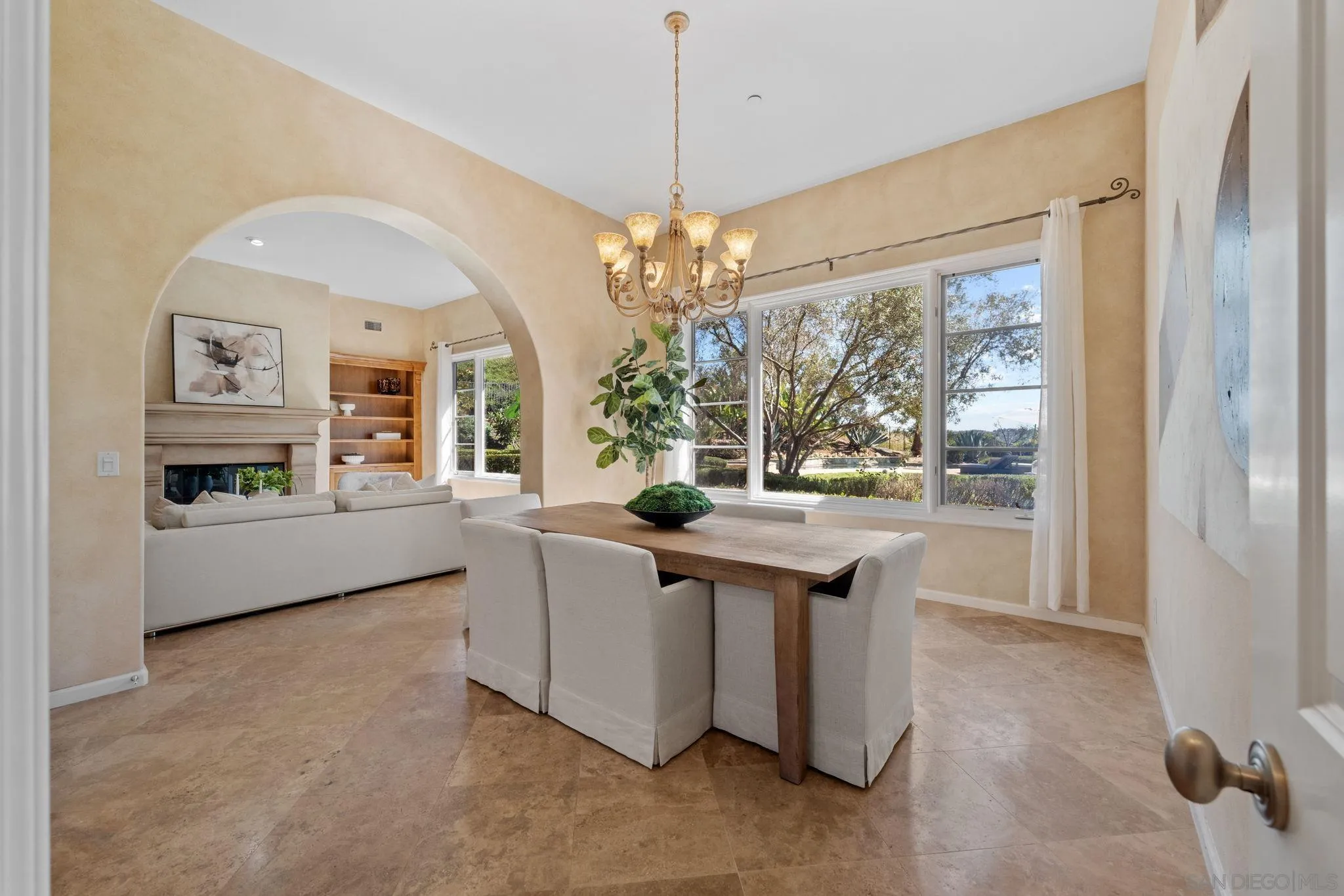 17813 La Amapola Rancho Santa Fe, CA 92067 - Photo 5 of 30 a view of living room kitchen with granite countertop furniture and stove
