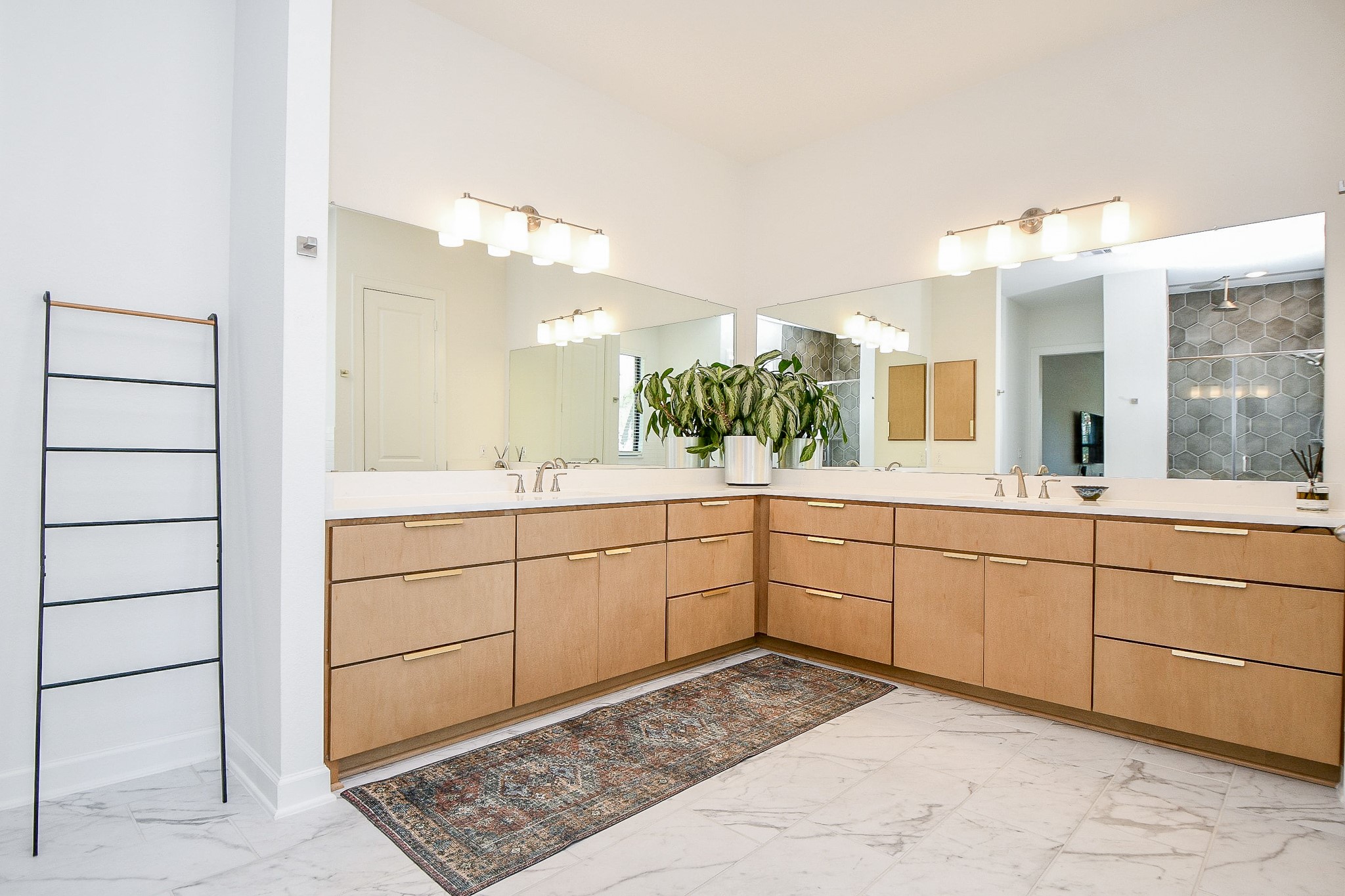 5315 Jason Street Houston, TX 77096 - Photo 21 of 39 Take in another view of the primary ensuite bath, where generous space and thoughtful design create a calm, functional retreat.