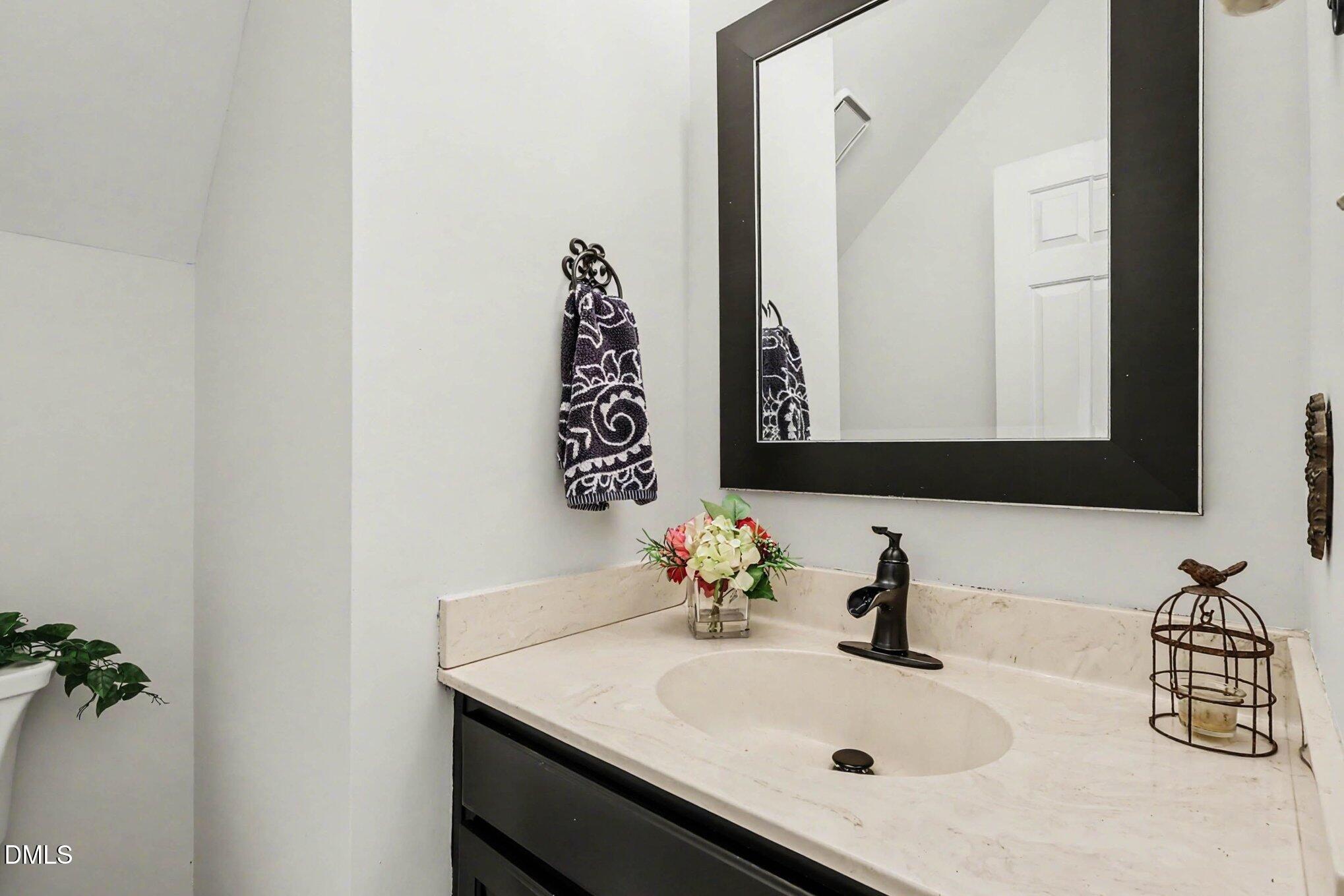 119 Felspar Way Cary, NC 27518 - Photo 16 of 53 a bathroom with a sink and a mirror