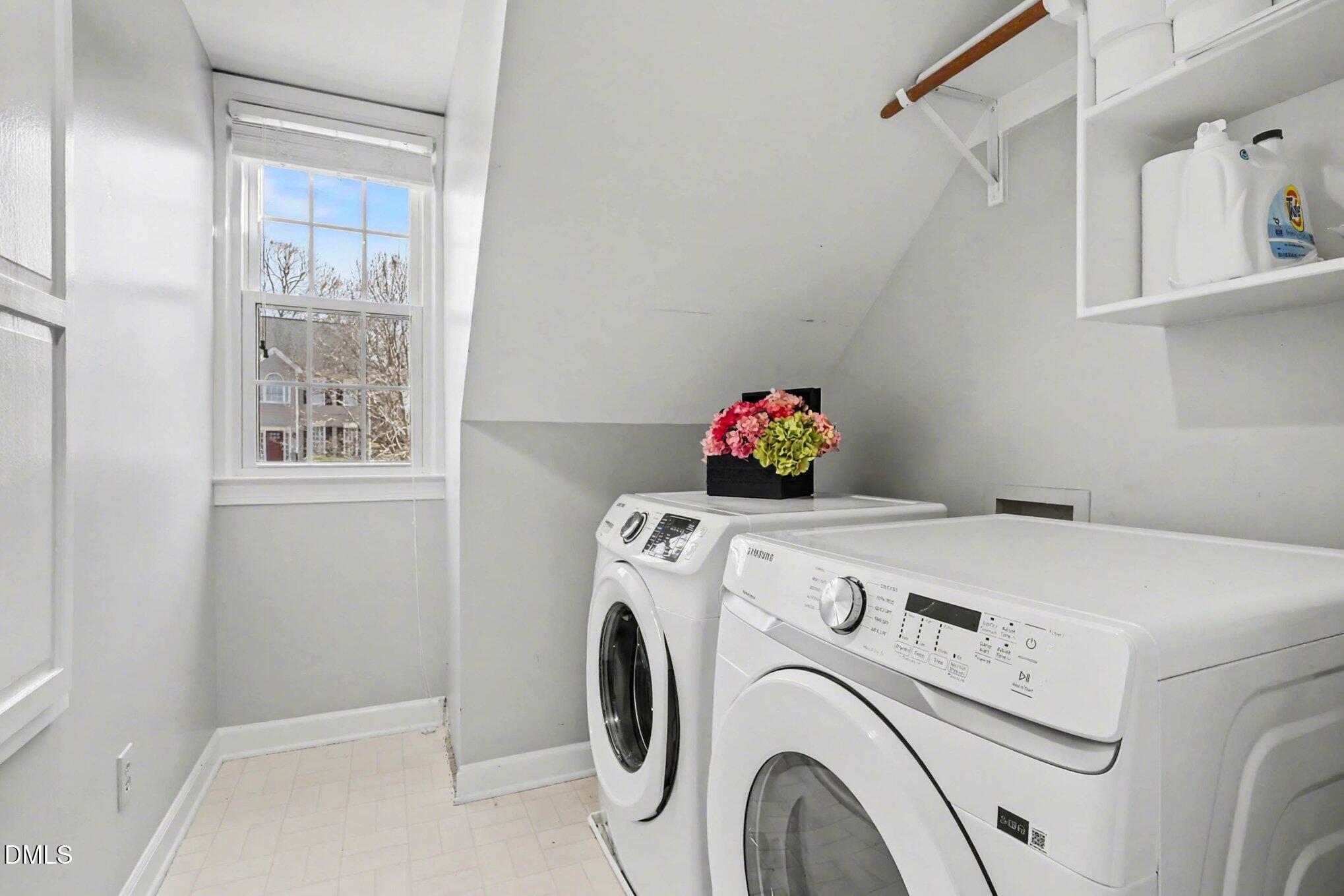 119 Felspar Way Cary, NC 27518 - Photo 29 of 53 a utility room with dryer and washer