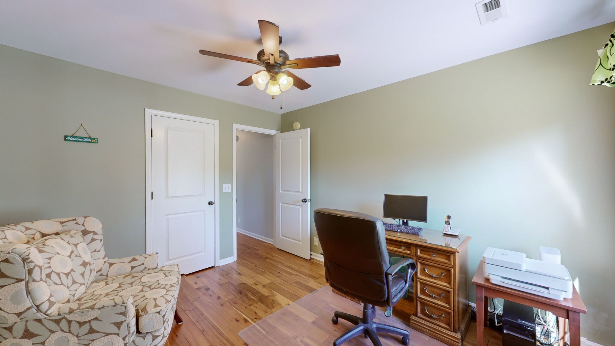 3924 Rowland Road Murfreesboro, TN 37128 - Photo 26 of 53 a view of a workspace with furniture and a ceiling fan