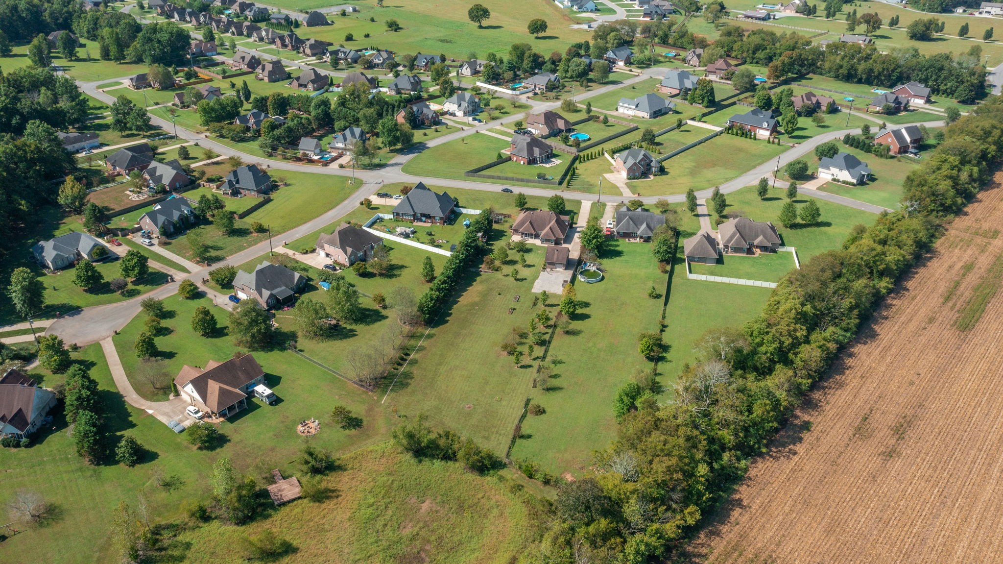 3924 Rowland Road Murfreesboro, TN 37128 - Photo 50 of 53 an aerial view of residential houses with outdoor space