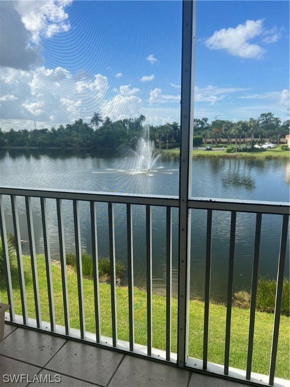 a view of lake from balcony