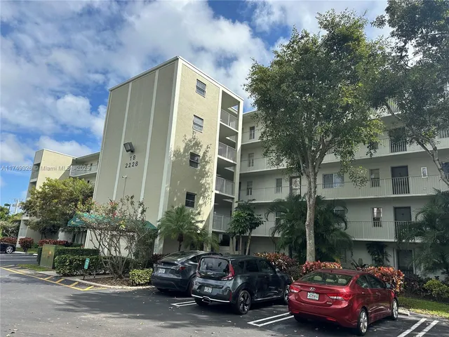 a car parked in front of a building