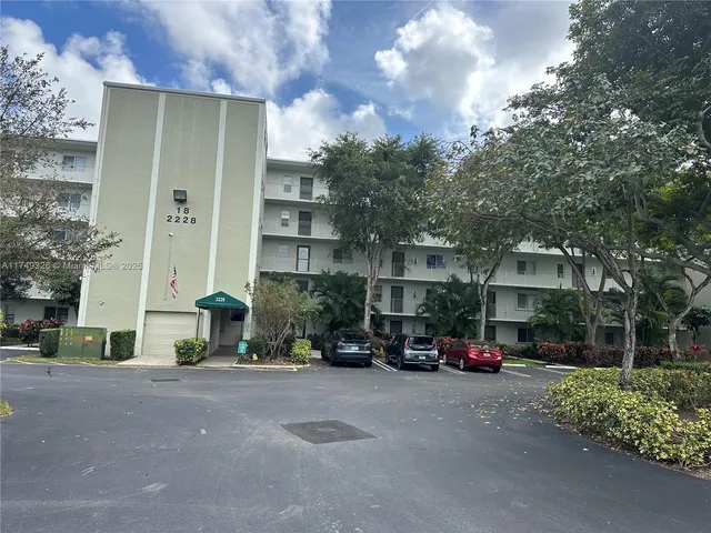 a car parked in front of a building