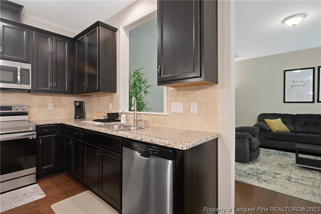 233 Blue Bay Lane Cameron, NC 28326 - Photo 24 of 50 a kitchen with a sink and a stove top oven