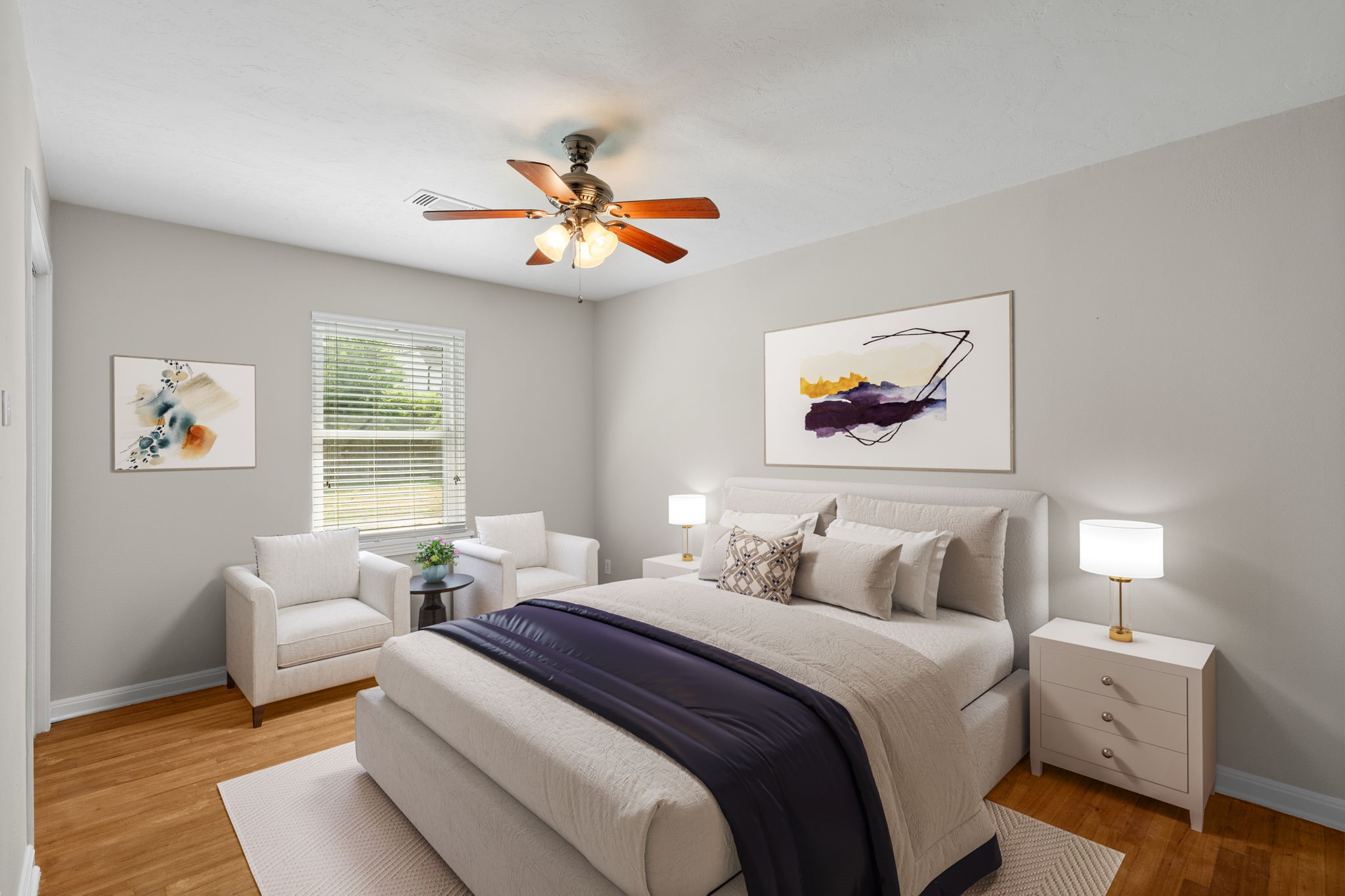 2007 Wakefield Drive Houston, TX 77018 - Photo 22 of 29 Virtually staged to showcase their potential, these spacious bedrooms feature hardwood floors, personal closets, and plenty of natural light—perfect for relaxing, working from home, or creating the ideal guest space.