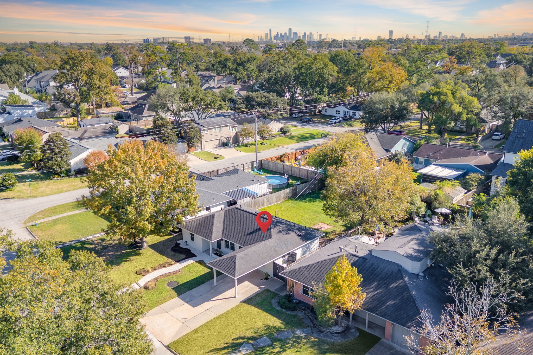 2007 Wakefield Drive Houston, TX 77018 - Photo 28 of 29 See the neighborhood from above and discover the convenience of this location. Close to shopping, dining, and local amenities, it offers easy access to everything you need while still providing a peaceful, welcoming community to call home.