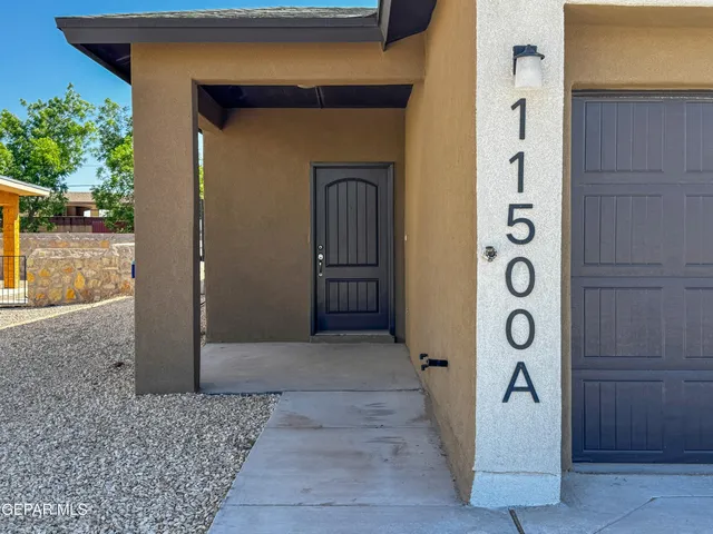 a view of front door of house