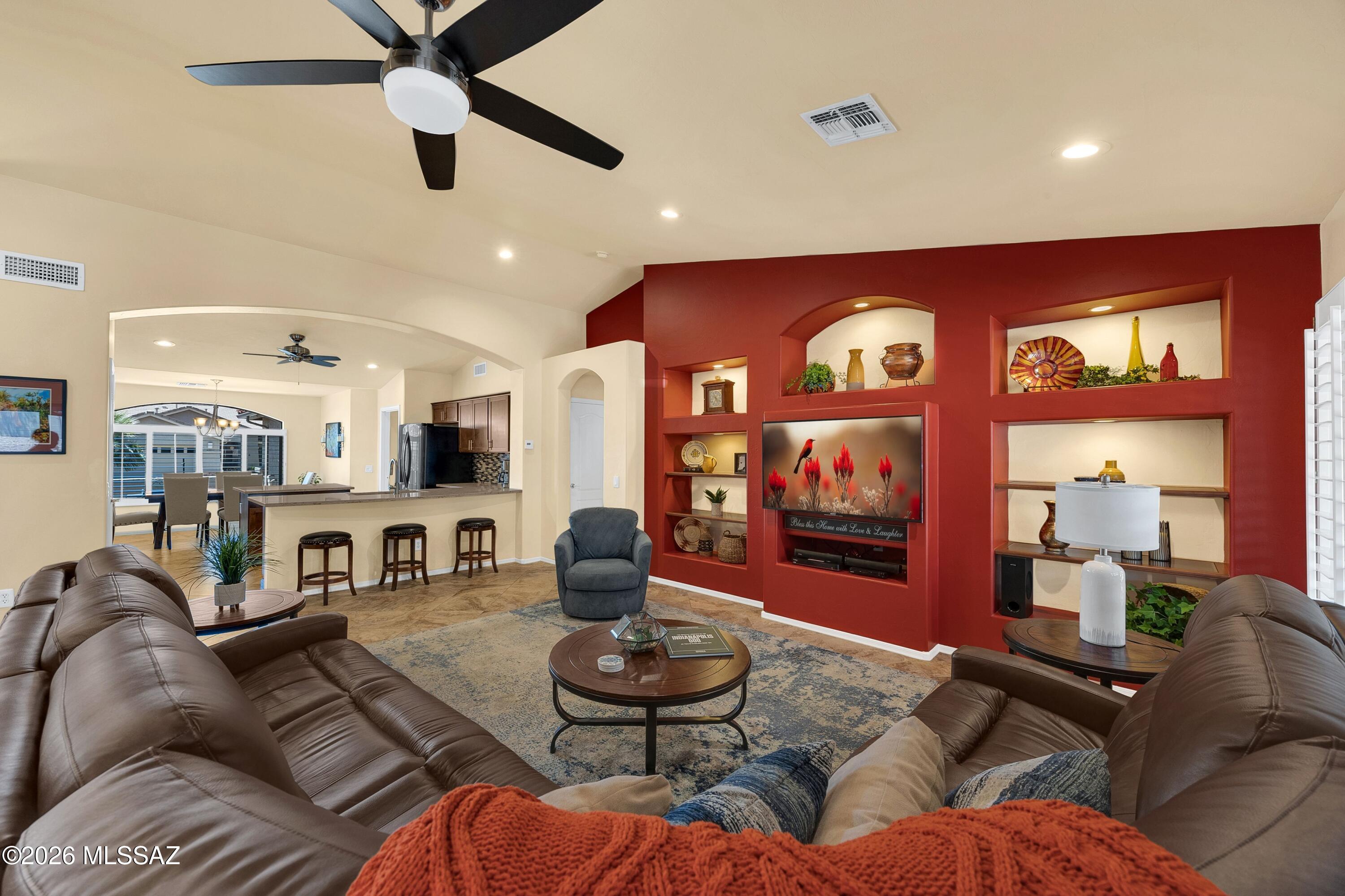 61852 East Sandlewood Road Tucson, AZ 85739 - Photo 13 of 50 Built-in Media Center with TV