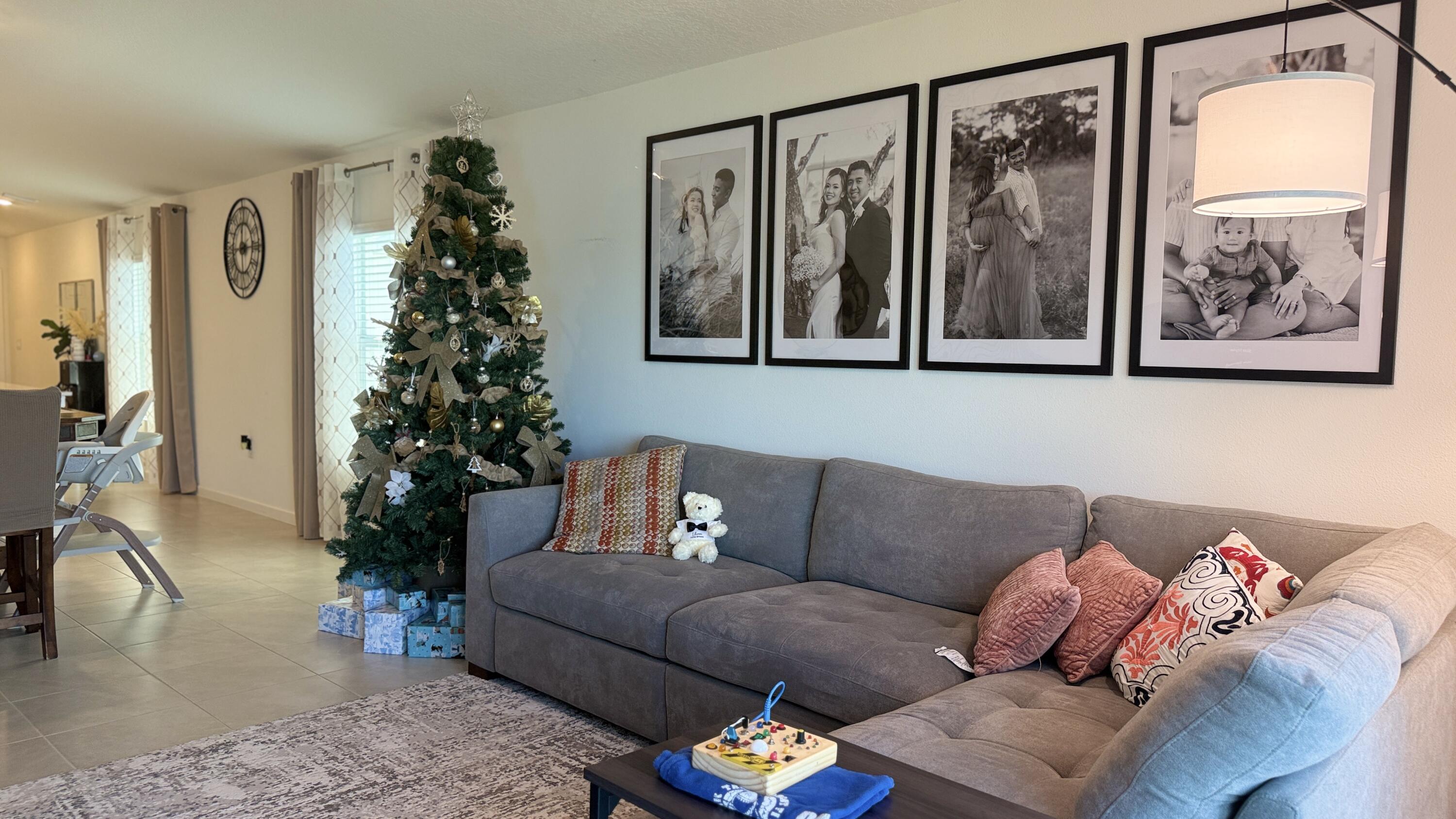 682 Papillon Street Southwest Palm Bay, FL 32908 - Photo 7 of 30 a living room with furniture and a potted plant