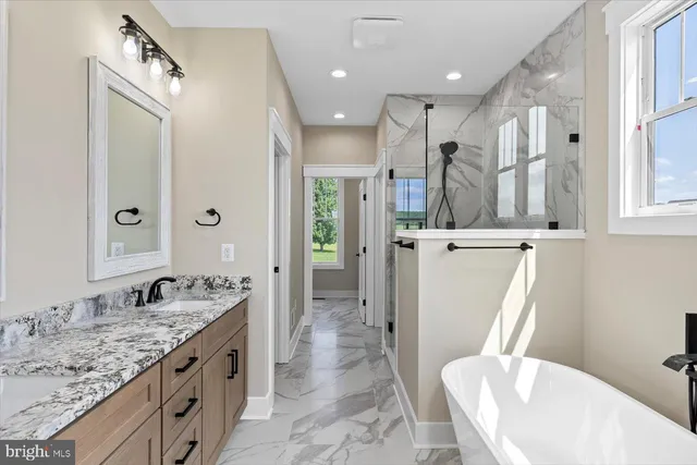 a view of a balcony with wooden floor