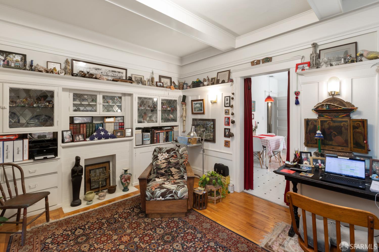 1338 Larkin Street San Francisco, CA 94109 - Photo 30 of 56 a living room with furniture fireplace and flat screen tv