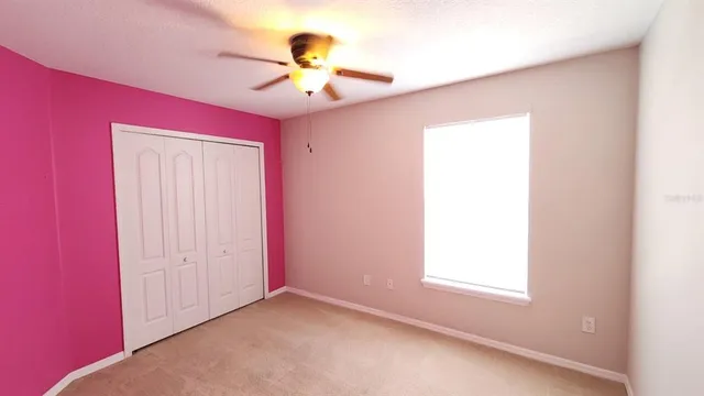 an empty room with a window