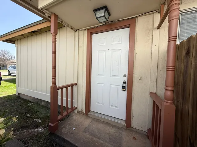 a view of front door