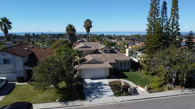 an aerial view of multiple house