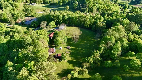 a view of a green field with lots of green space