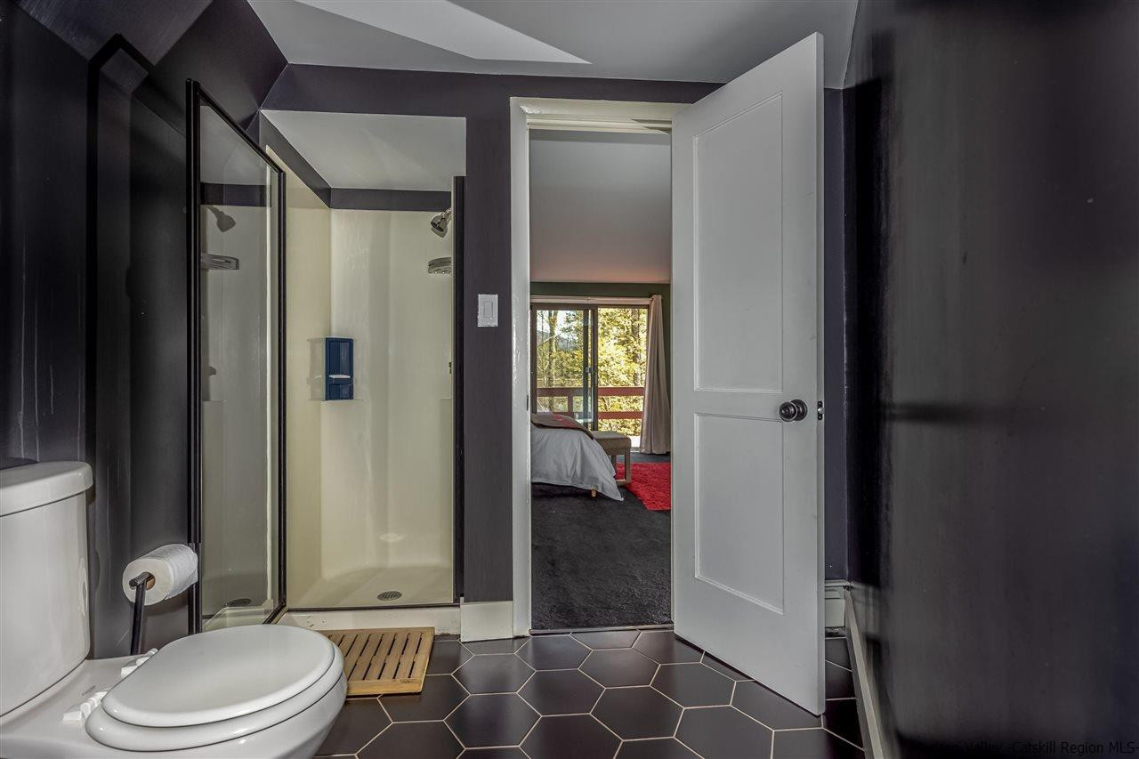 96 Lake Road Hunter, NY 12442 - Photo 27 of 35 a bathroom with a toilet and a shower