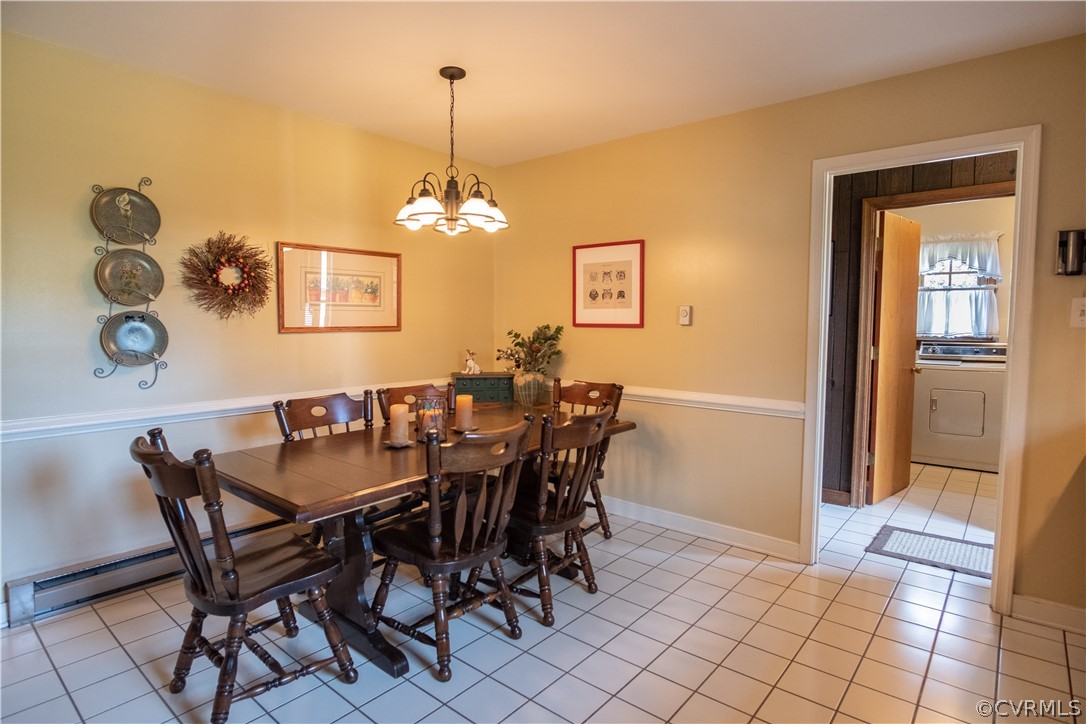 11500 Davelayne Road Midlothian, VA 23112 - Photo 9 of 23 a view of a dining room with furniture and chandelier