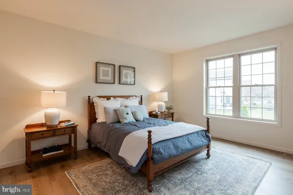 a view of small space with wooden floor