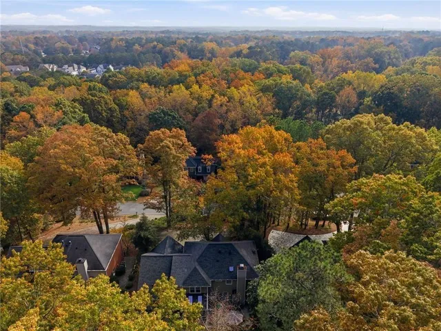 an aerial view of multiple house