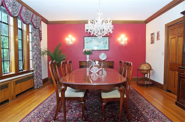 87 Hobart Road Newton, MA 02459 - Photo 10 of 22 a view of a dining room with furniture window and wooden floor