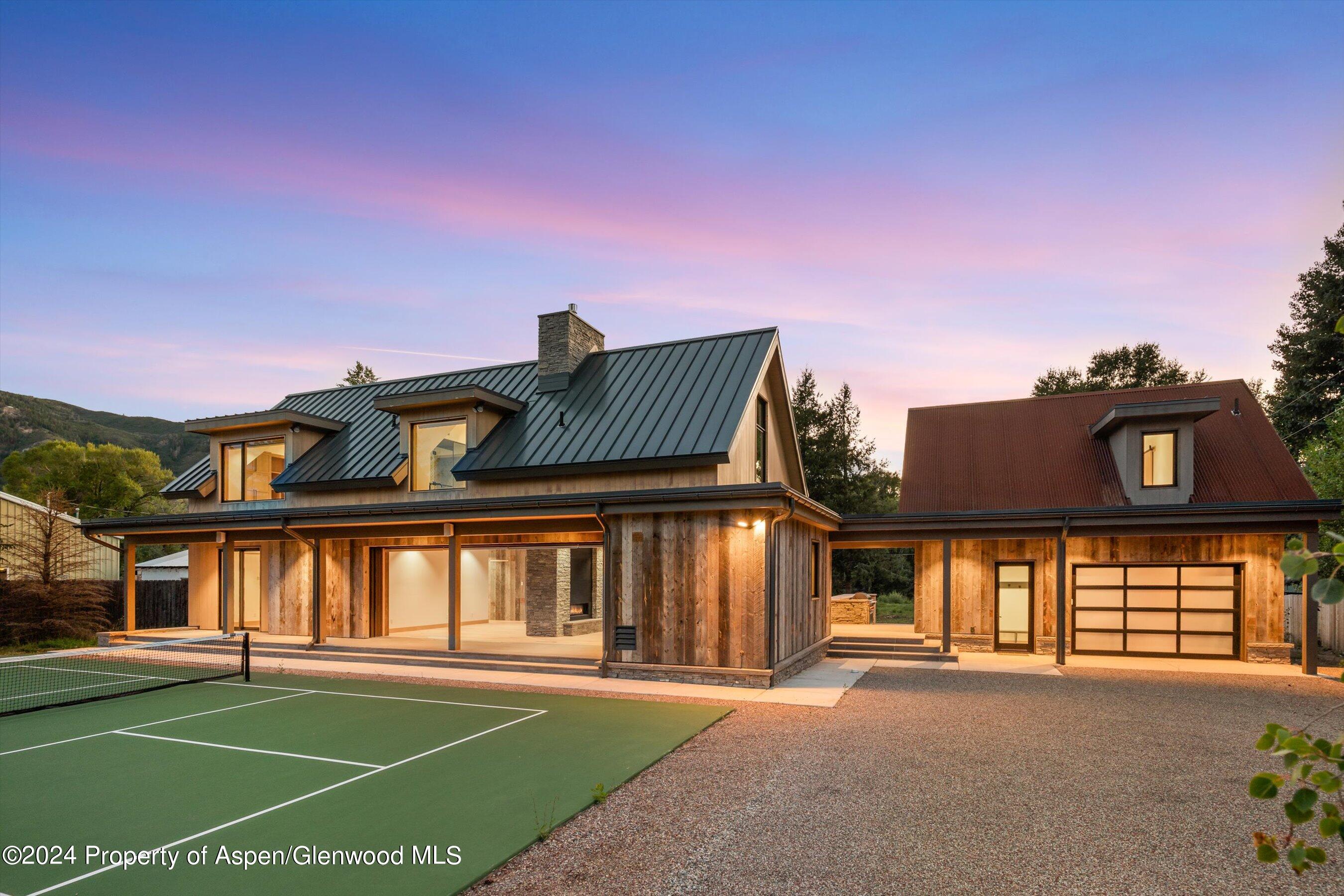 1043 Willits Lane Basalt, CO 81621 - Photo 12 of 59 Home and Garage at Dusk