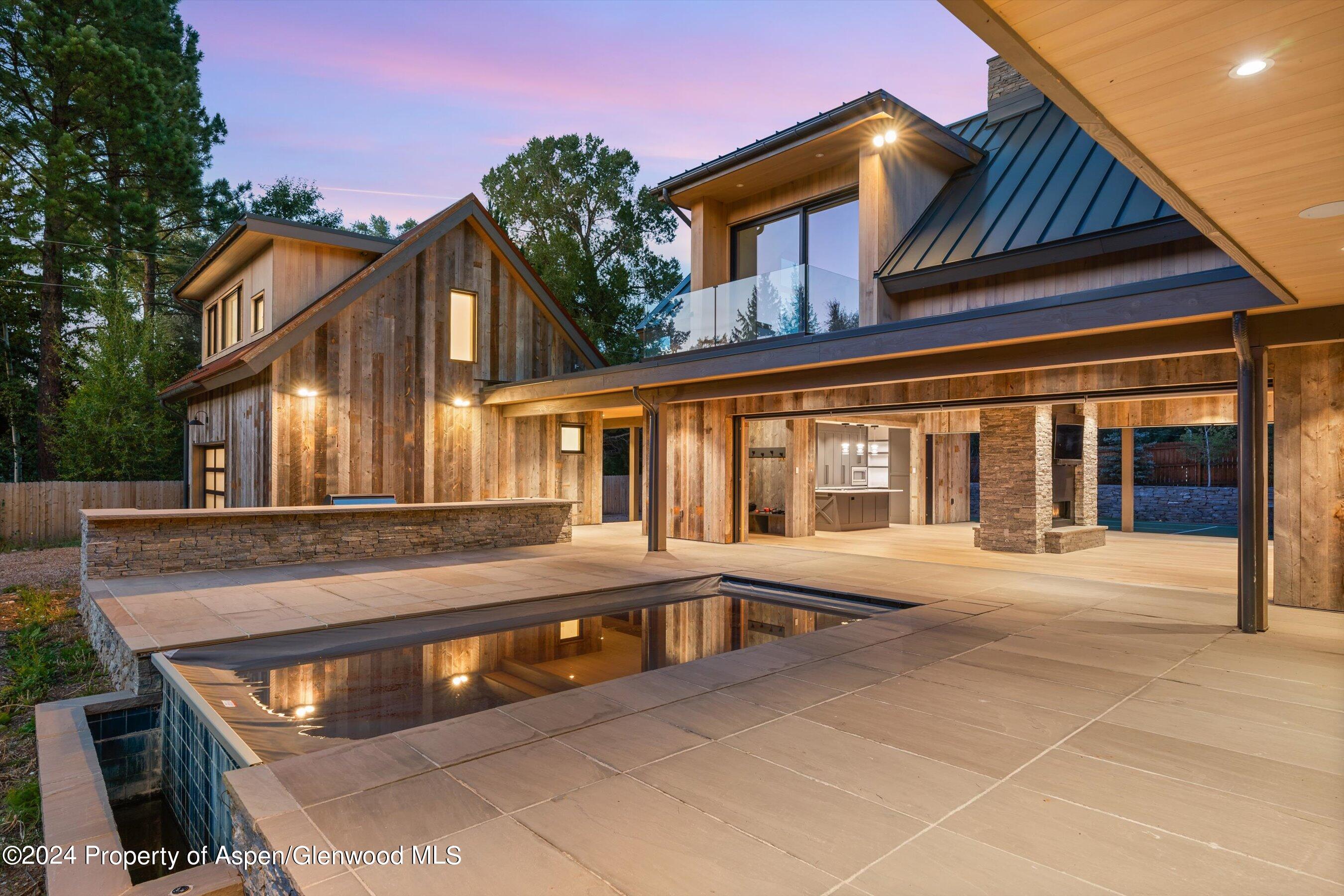 1043 Willits Lane Basalt, CO 81621 - Photo 4 of 59 Pool at Dusk