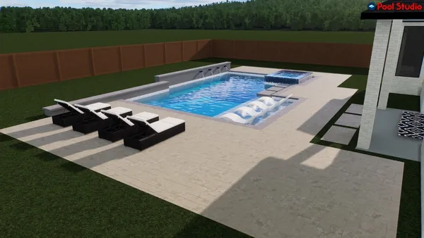 a balcony with table and chairs