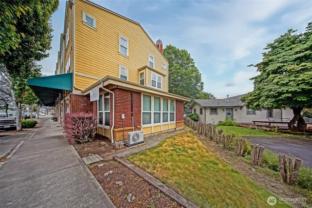 a view of a door of the house